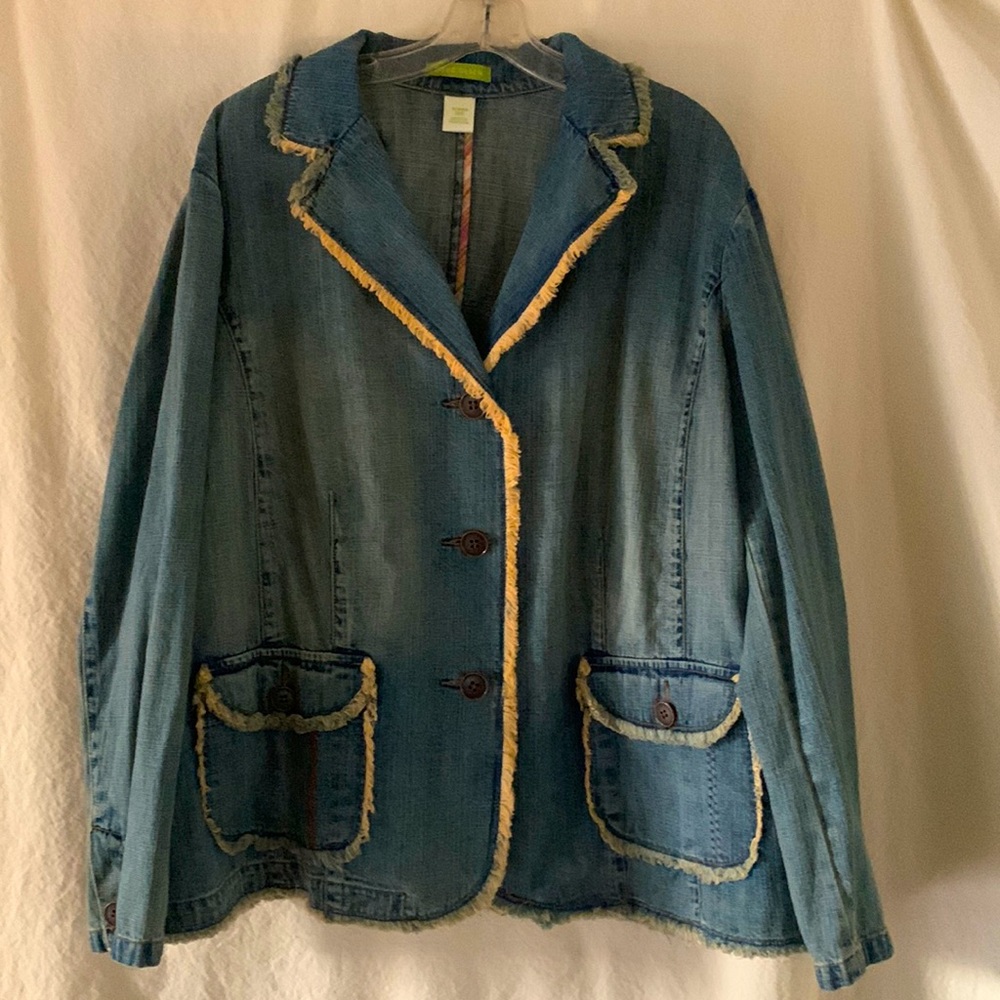 Sigrid Olsen women’s Jean jacket. Size 20W.
